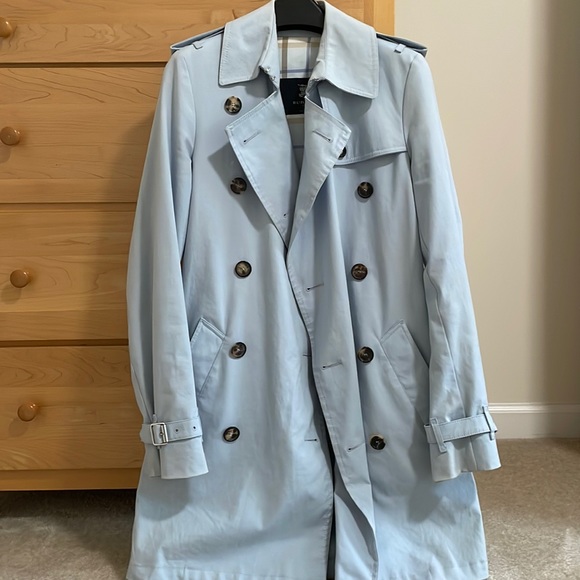 Light Blue Burberry Trench Coat